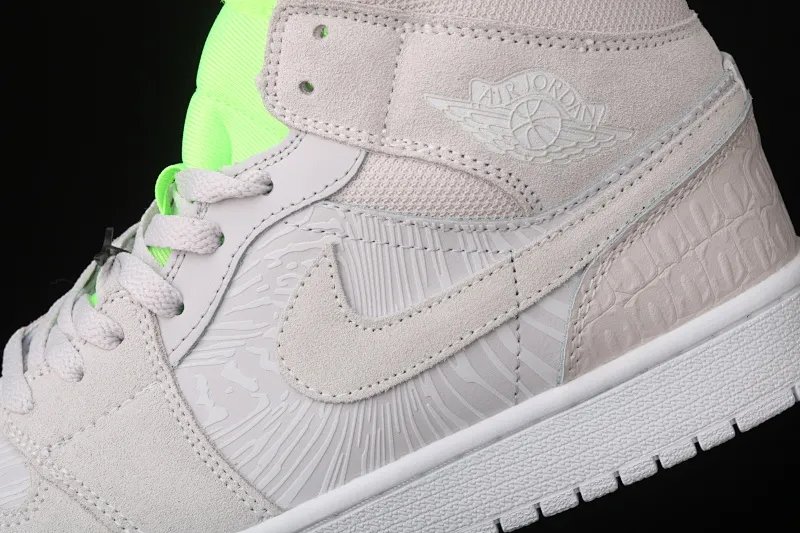 All categories Air Jordan Jordan series basketball shoes Air Jordan 1 Mid Air Jordan 1 Mid AJ1 Joe 1 sea salt fluorescent green CV3018-001